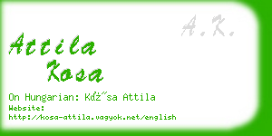 attila kosa business card